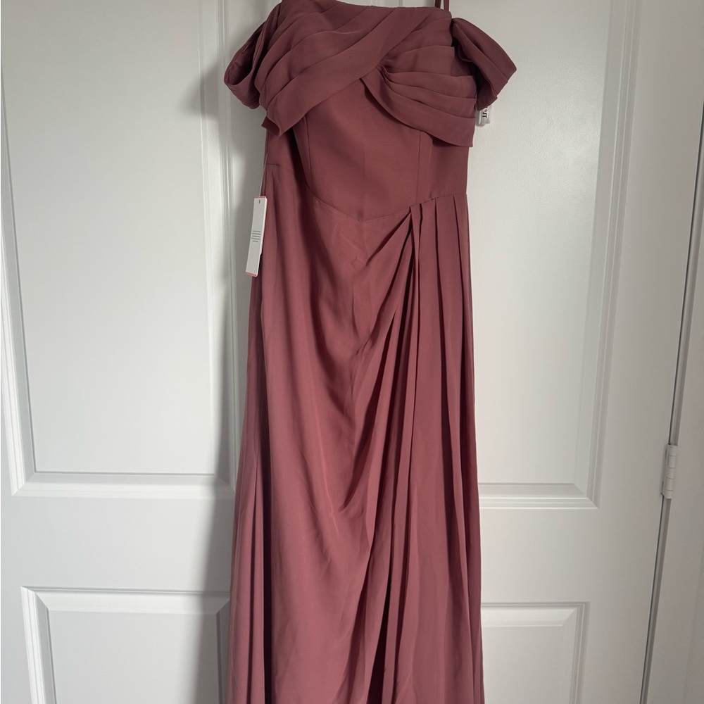 JJs House One Shoulder Dress in Mauve